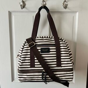 Henri Bendel Weekender Bowler Bag in Striped Canvas - E
